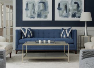 10 Fotos de Salas de estar com decoração de sofá azul