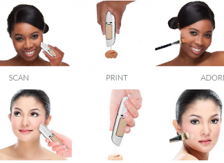 Impressora de maquiagem cria base perfeita para o seu tipo de pele
